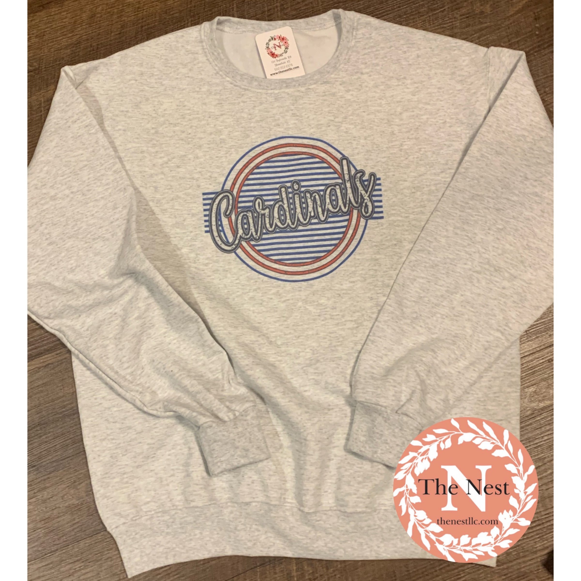 Cardinals Outline Crew Sweatshirt